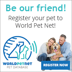 Animated banner Register your pet at World Pet Net