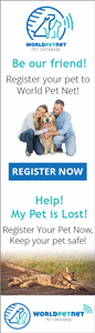 Animated banner Register your pet at World Pet Net